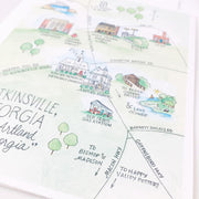 Watkinsville, Georgia Map Greeting Card