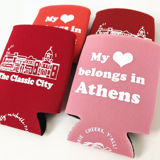 My Heart Belongs in Athens Can Holder