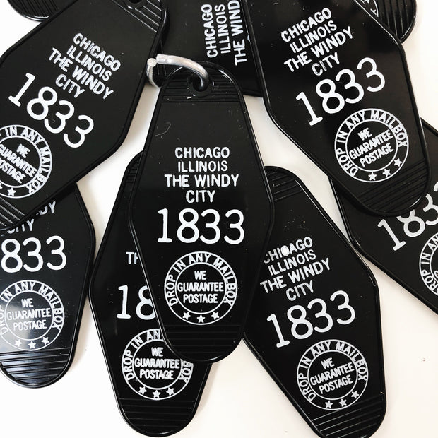 Chicago, Illinois Motel Keychain