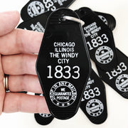 Chicago, Illinois Motel Keychain