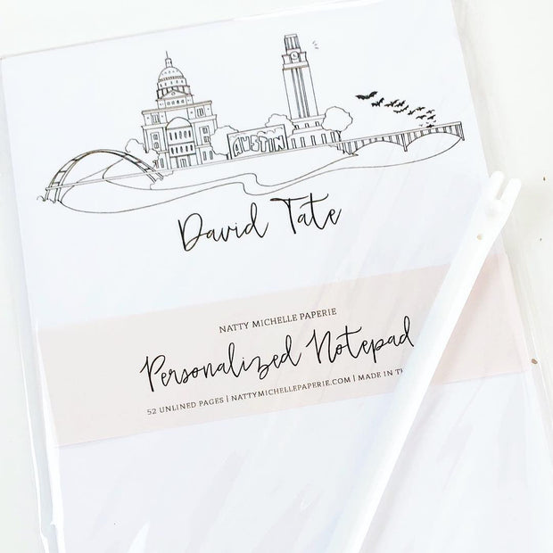 *Available in a Variety of Skylines* Personalized Notepads