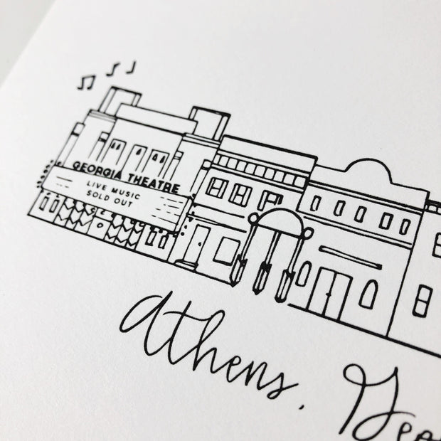 Athens Skyline Greeting Card