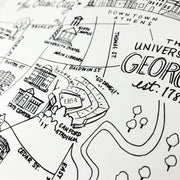 University of Georgia Map Greeting Card