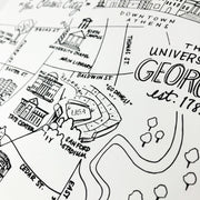 Athens UGA Campus Map Greeting Card