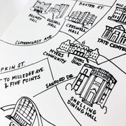University of Georgia Map Greeting Card