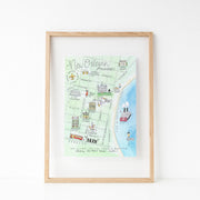 New Orleans, Louisiana Map Art Print