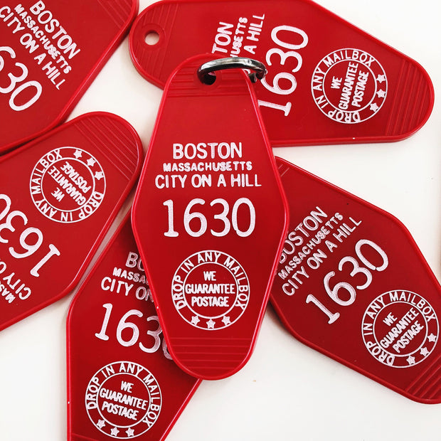 Boston Motel Keychain