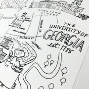 University of Georgia Map Greeting Card