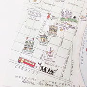 New Orleans, Louisiana Map Art Print