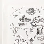 Athens Pen & Ink Map Greeting Card