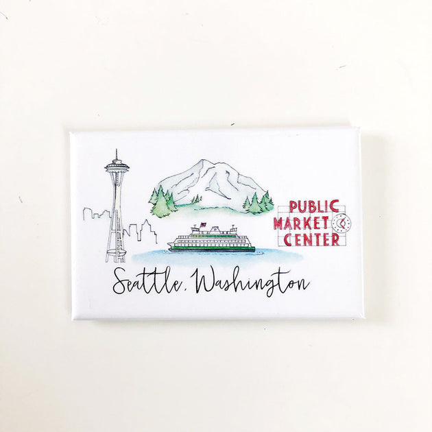 Seattle, Washington Skyline Magnet