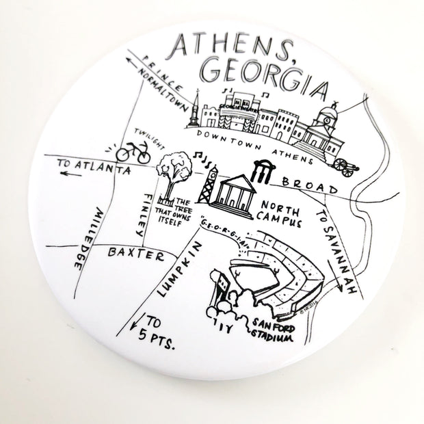 Athens Red and Black Magnets