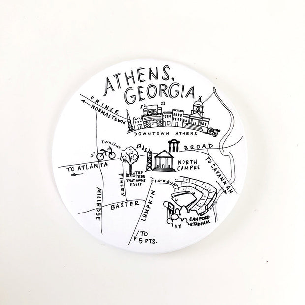 Athens Red and Black Magnets