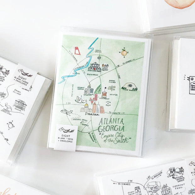 Atlanta, Georgia Map Greeting Card