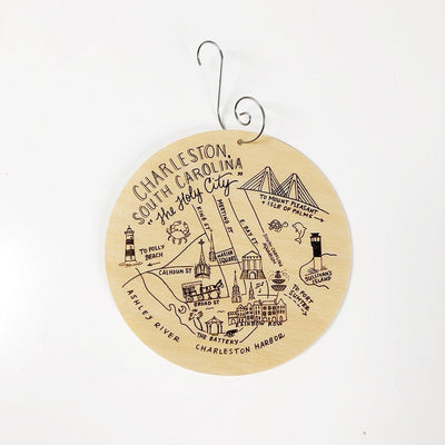 Charleston, South Carolina Birch Ornament