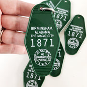 Birmingham, Alabama Motel Keychain