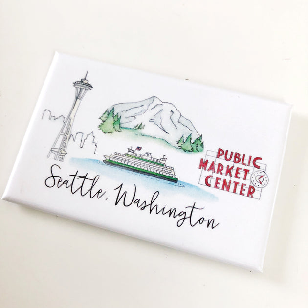 Seattle, Washington Skyline Magnet