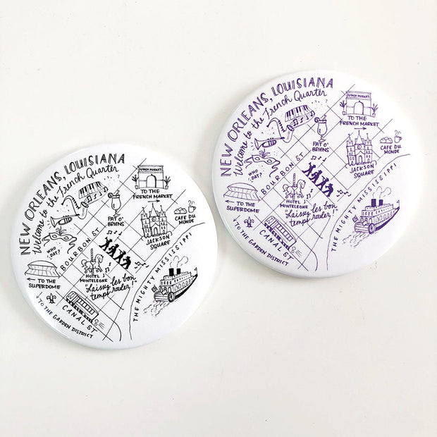 New Orleans Map Magnets