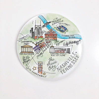 Nashville, Tennessee Map Magnet