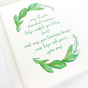 Lily of the Valley Sympathy Greeting Card