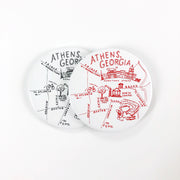 Athens Red and Black Magnets