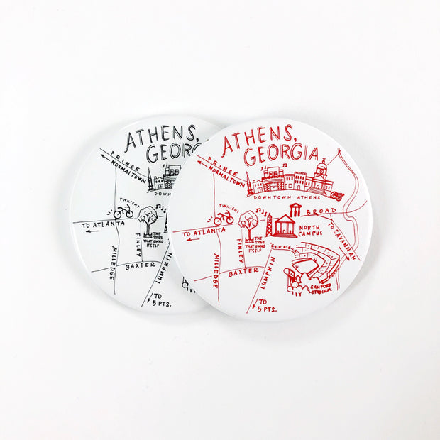 Athens Red and Black Magnets