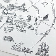 Athens, Georgia Pen & Ink Map Art Print