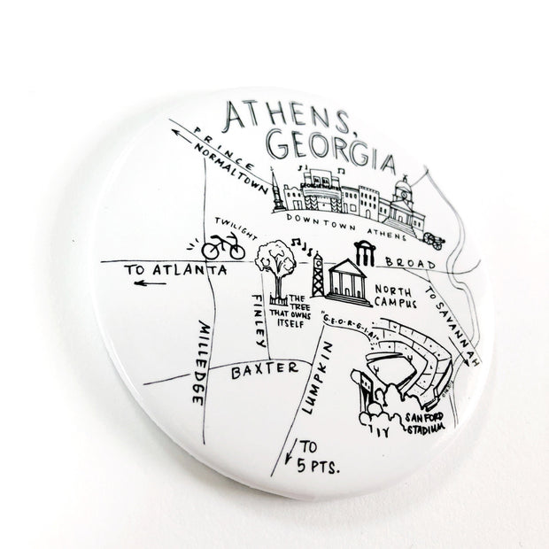 Athens Red and Black Magnets