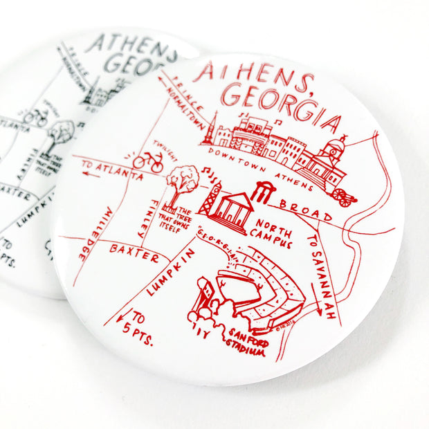 Athens Red and Black Magnets