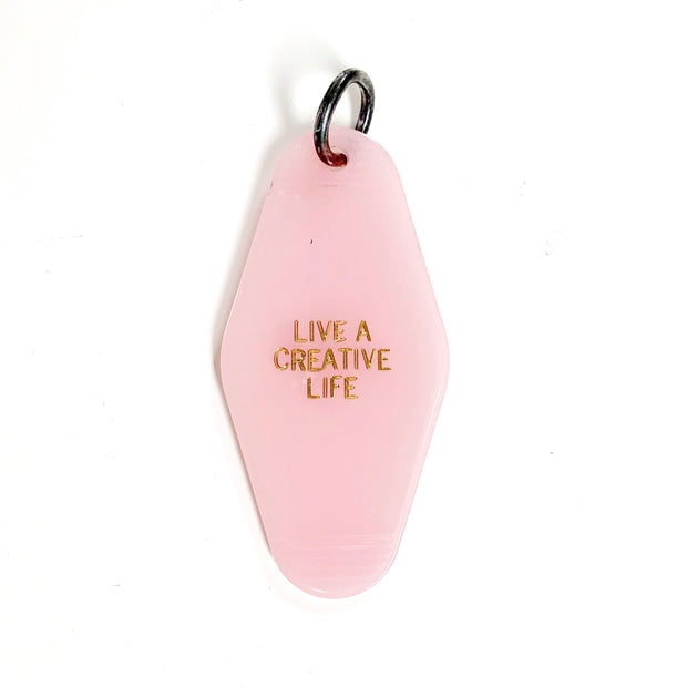 Live a Creative Life Motel Keychain