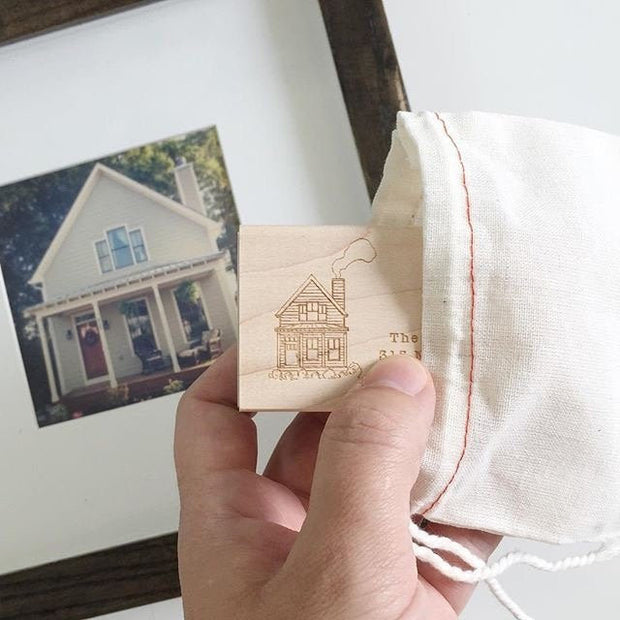 House Portrait Address Stamp