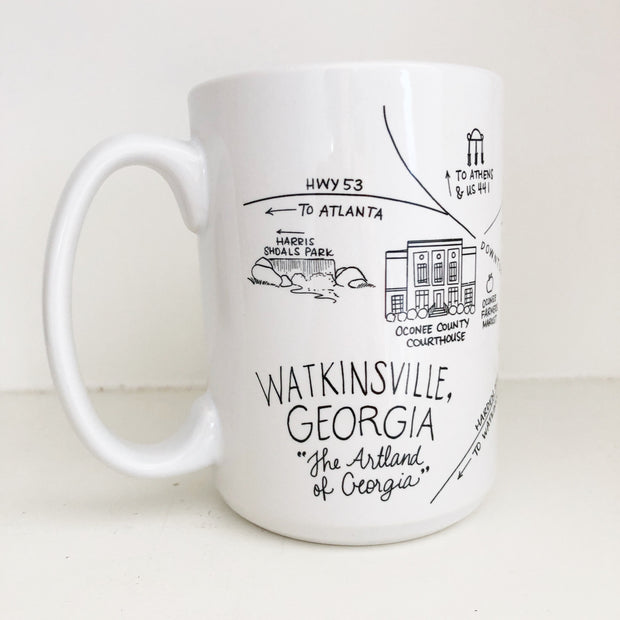 Watkinsville Map Mug