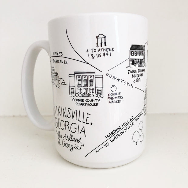 Watkinsville Map Mug