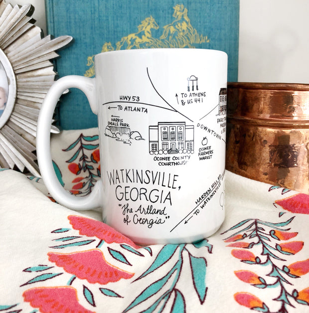 Watkinsville Map Mug