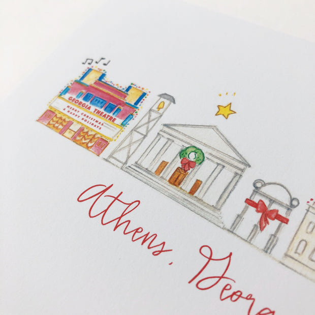 Athens, Georgia Holiday Art Print