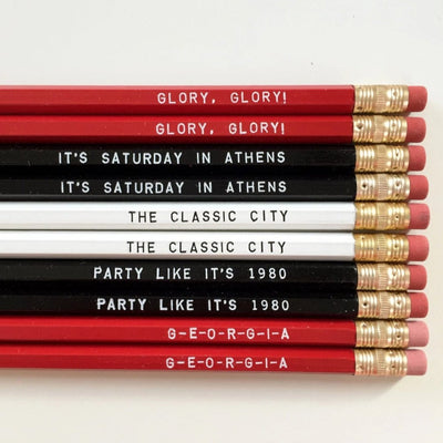 Athens Hometown Red and Black Pencil Set