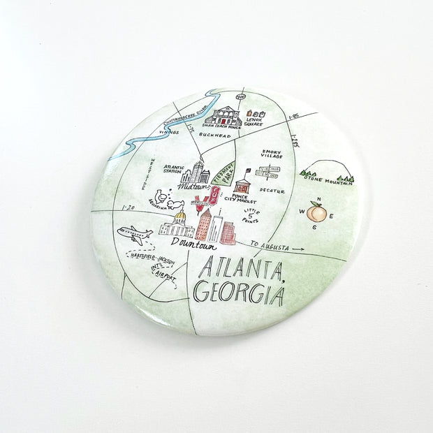 Atlanta, Georgia Map Magnets