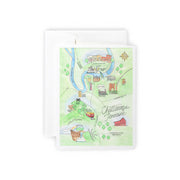 Chattanooga, Tennessee Map Greeting Card