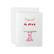 Strawberry Cake Birthday Greeting Card