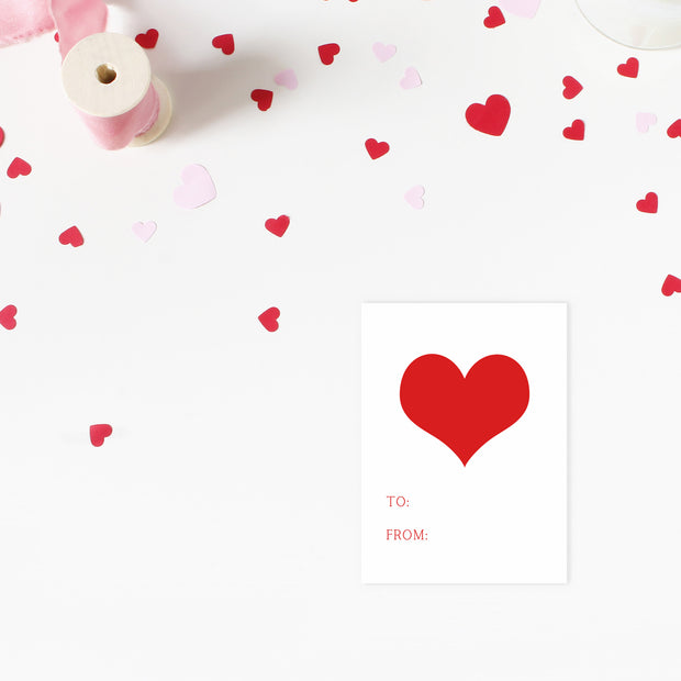 Red Heart Gift Tags